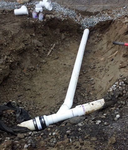 PVC pipe drainage storm hook up Mission, Maple Ridge, Coquitlam, Abbotsford and Langley BC