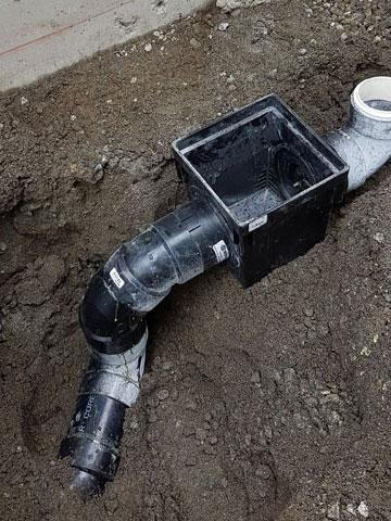 Trench drain tie in Mission, Maple Ridge, Coquitlam, Abbotsford and Langley BC