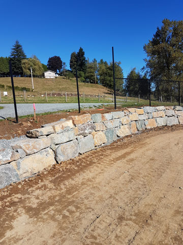 Natural Rock Wall Installation