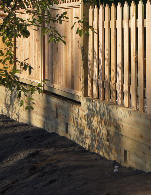 Treated Timber Retaining Wall Fraser Valley